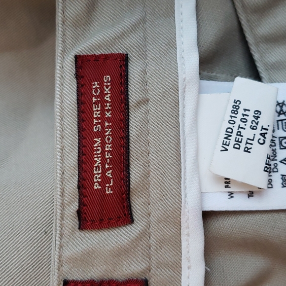 (12P) NWT Eddie Bauer Premium Stretch Flat Front Khaki Wrinkle Resistant - Picture 3 of 13
